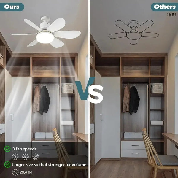 Smart Ceiling Fan with Light
